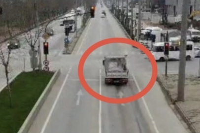 Bursa’da kırmızı ışık ihlali yapan araçlar dron ile böyle tespit edildi