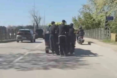 Patenli gençlerin tehlikeli yolculuğu kamerada